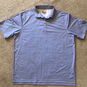 Men’s Golf Polo - Straight Down Performance - XL - Blue/Purple/White